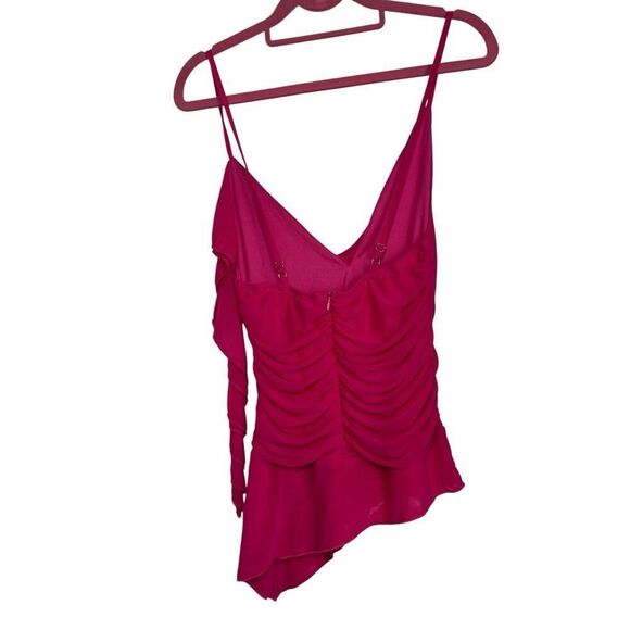 Olia Top Womens Size Small Pink Tank Asymmetric Ruched Draped Sleeveless NWT - Picture 2 of 8
